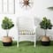 3ft. Artificial Fiddle Leaf Fig Tree With Handmade Cotton & Jute Woven Planter Set DIY Kit